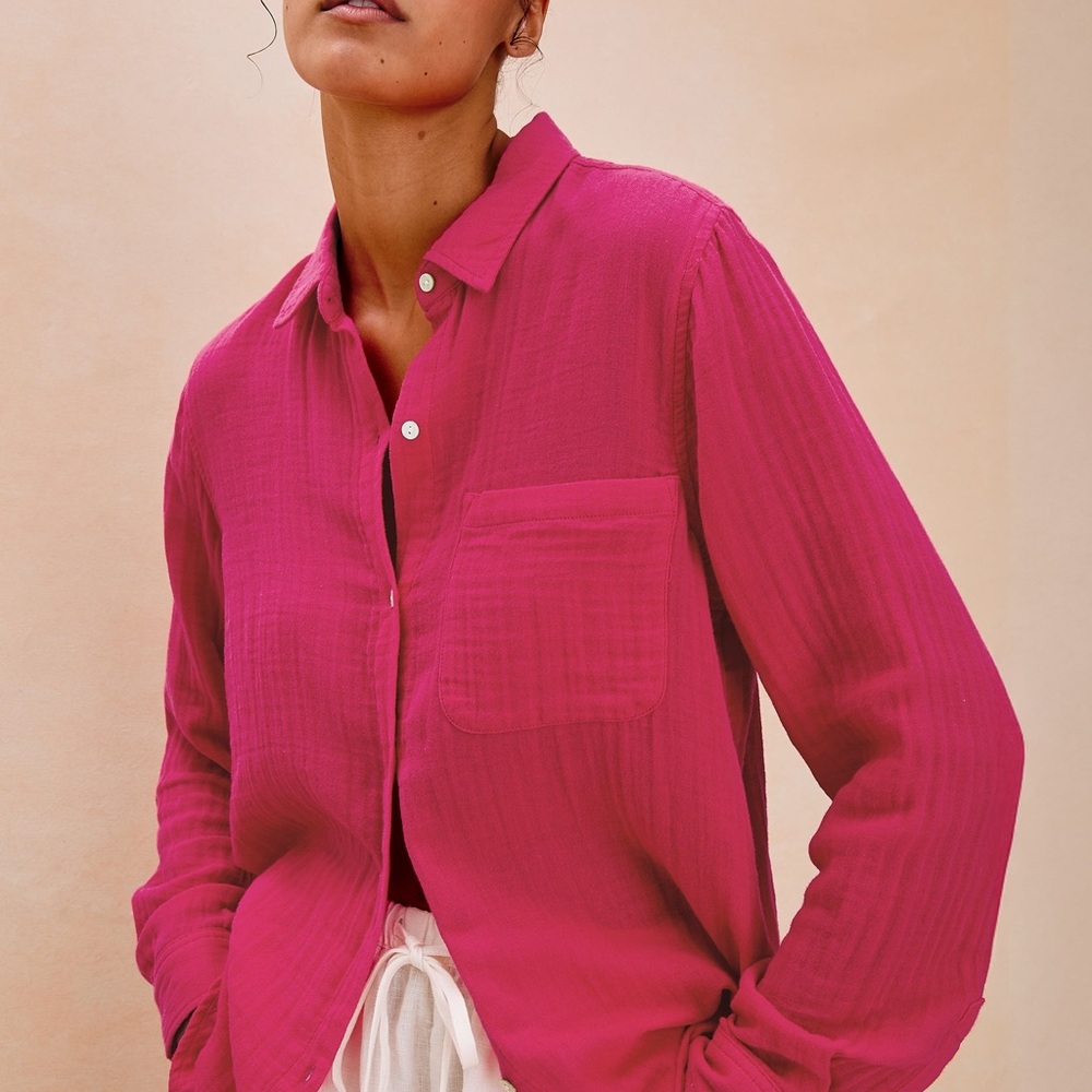 Rails Pink Button-Up Shirt - Picture 2 of 8